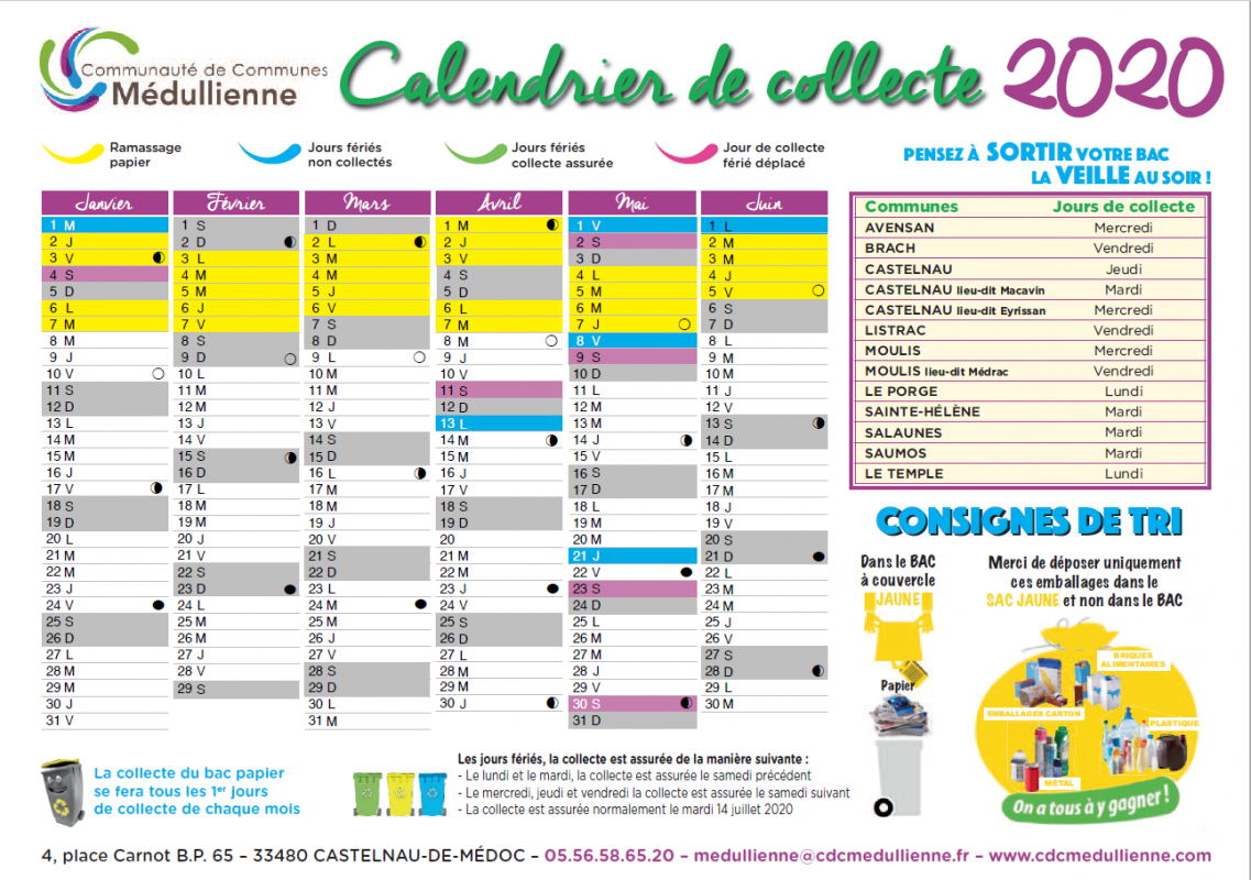 Calendrier de collectes