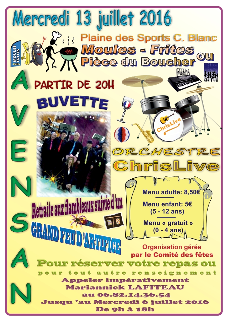 Affiche 13 juillet 2016