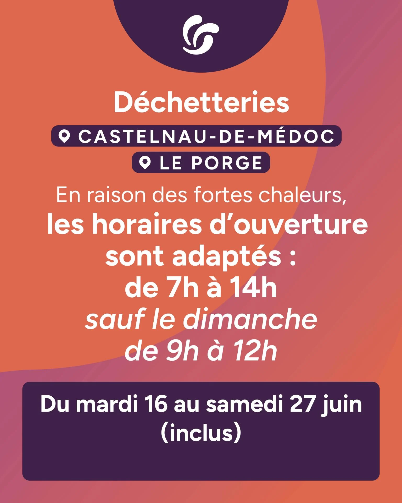 Horaires canicule