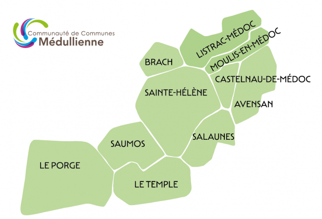 Map des 10 communes plan de travail 1